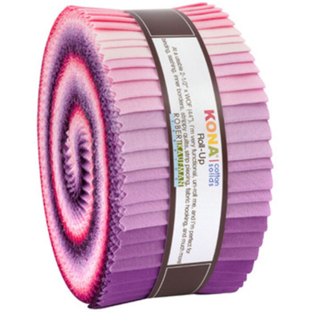 Kona Solid 2.5" Strip Roll (Jelly Roll / Roll Up) in Wildberry by for Robert Kaufman (RU-778-40)